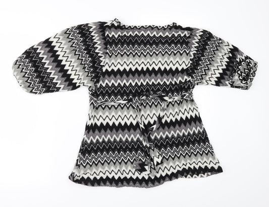 Womens UK Size 12 New Look Black Basic Blouse