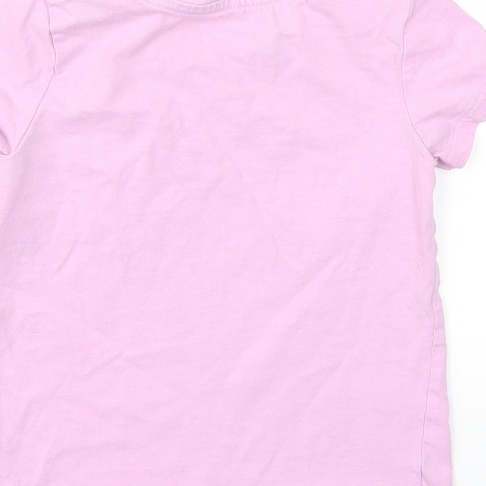 George Girls Purple Basic T-Shirt Size 2-3 Years