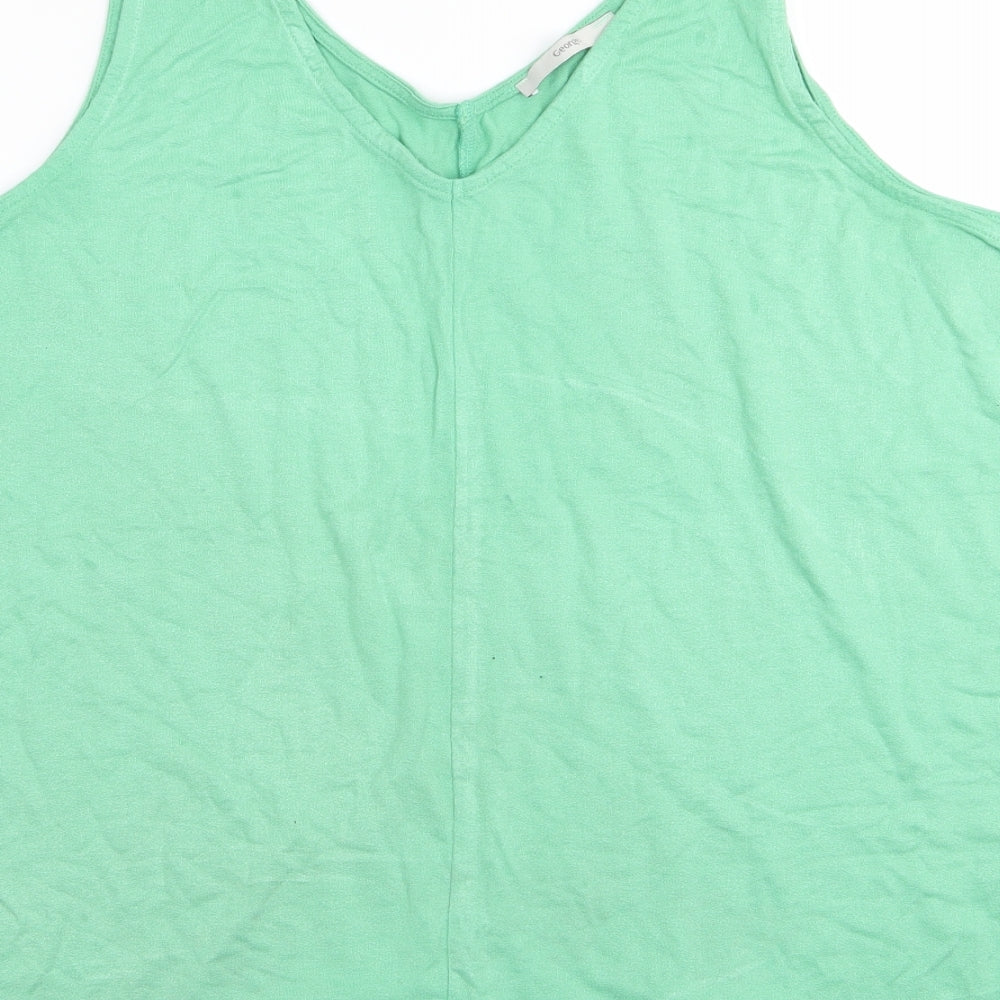 Asda George Womens Green Basic T-Shirt Size 22