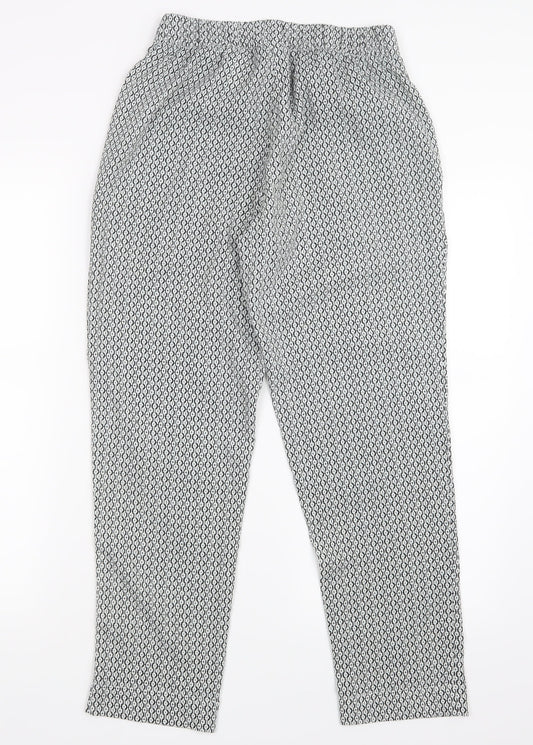 Womens UK Size 8 H&M Regular Fit Black Trousers