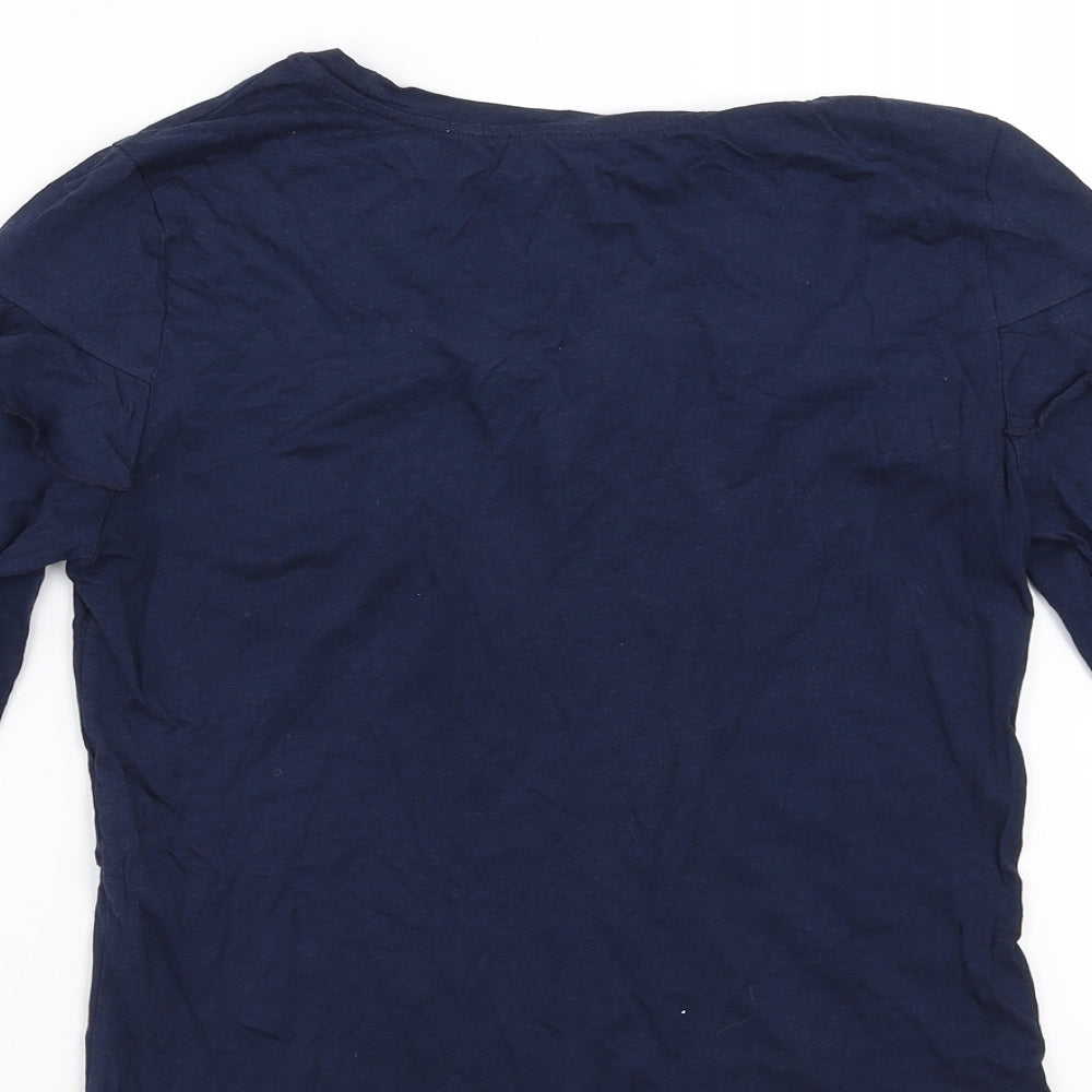 Womens UK Size 8 New Look Blue Basic Blouse