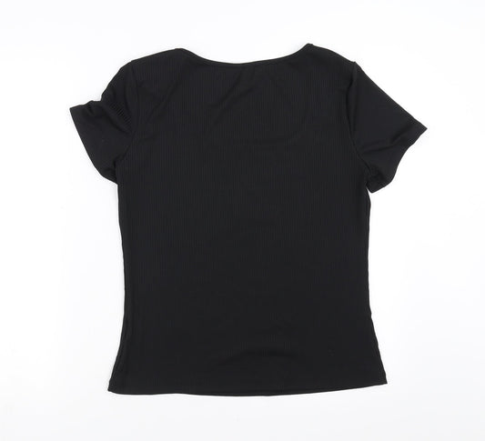 SheIn Womens Black Basic T-Shirt Size XL