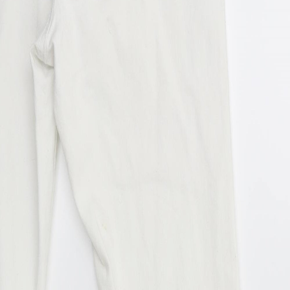 Denim & Co. Womens White Denim Skinny Jeans Size 10 L30 in