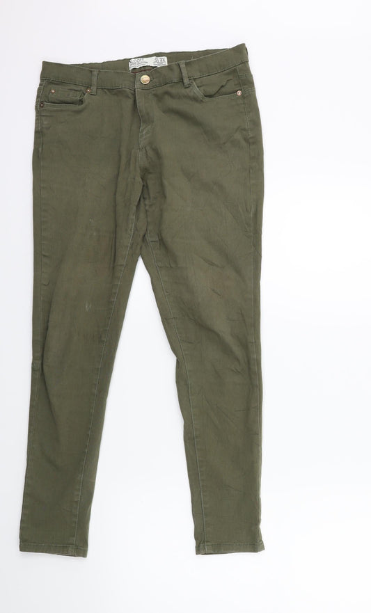 Womens UK Size 30 in alcott Regular Fit Skinny Green Jeans