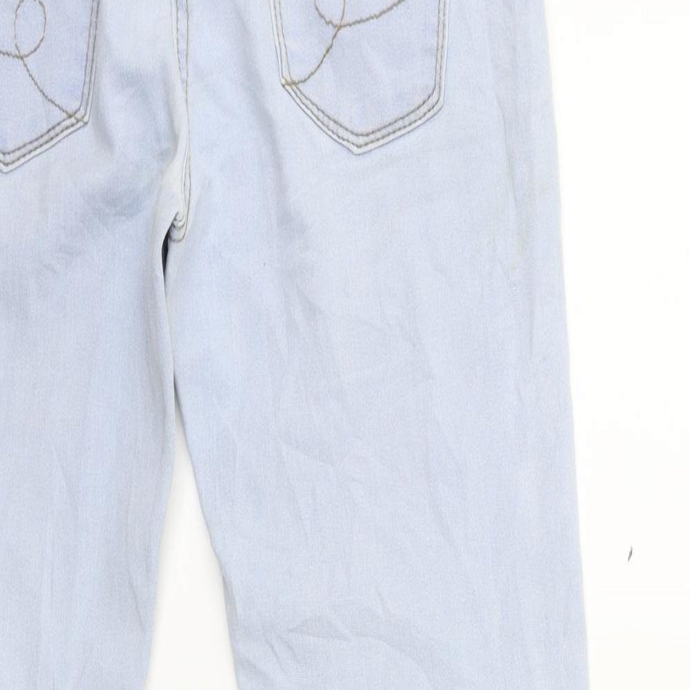 Preworn Girls Blue Denim Skinny Jeans Size 12-13 Years
