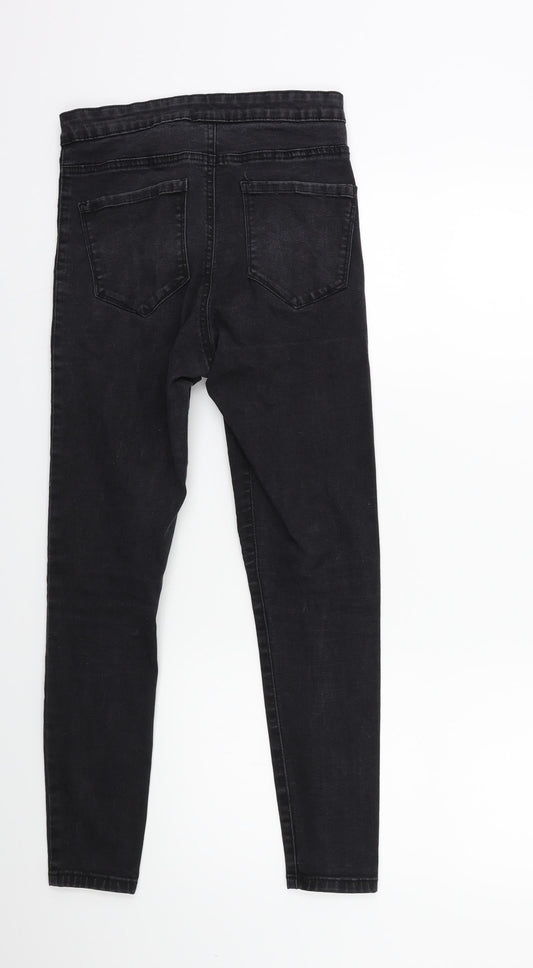 Denim & Co. Womens Black Denim Skinny Jeans Size 10 L25 in