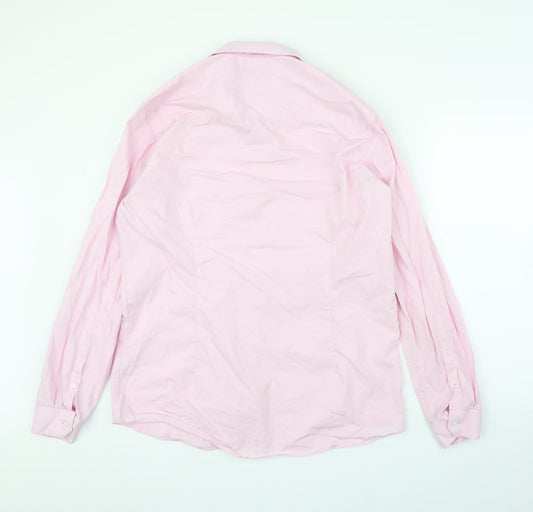 Taylor & Wright Mens Pink Button-Up Size 16.5