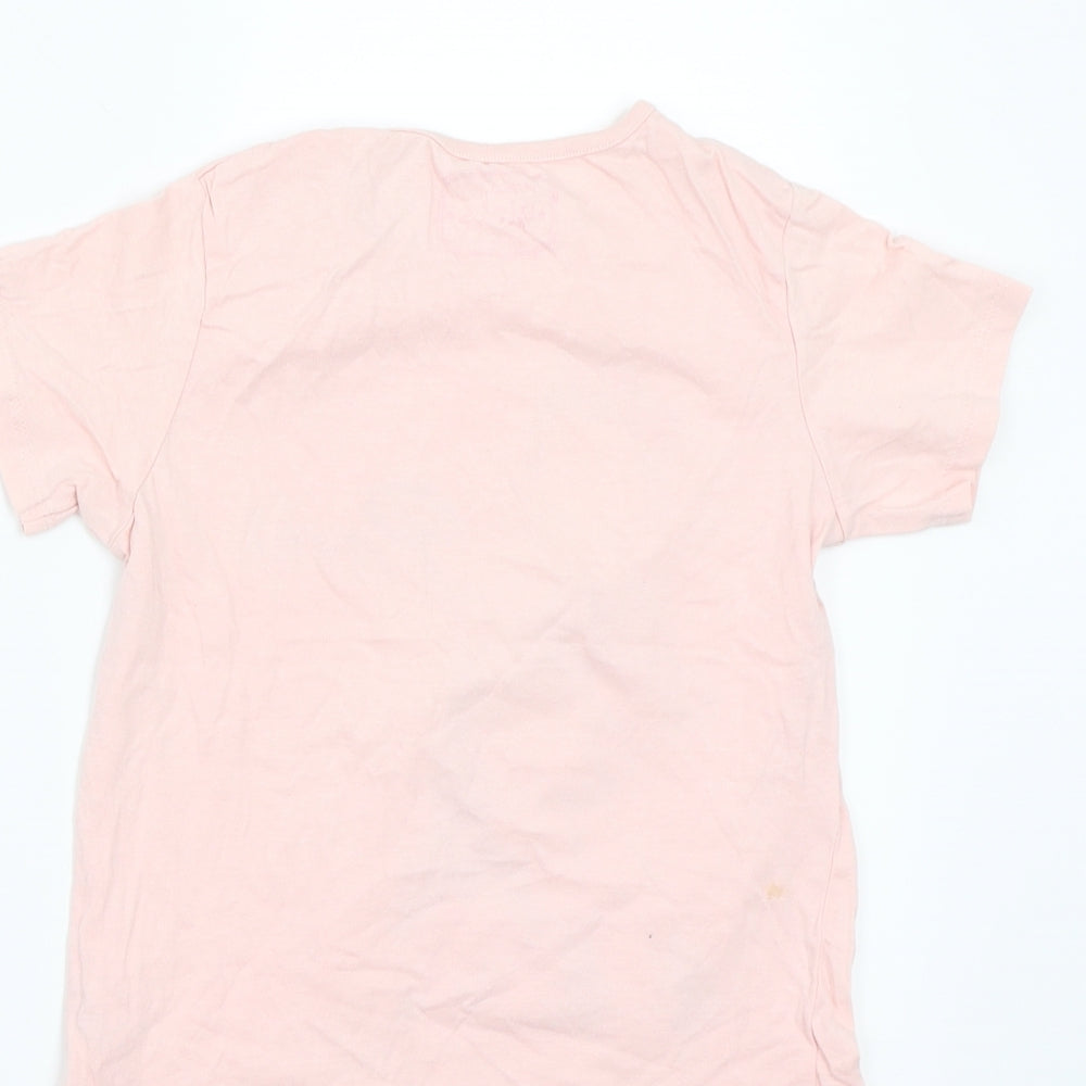 Pep&Co Girls Pink Basic T-Shirt Size 7 Years