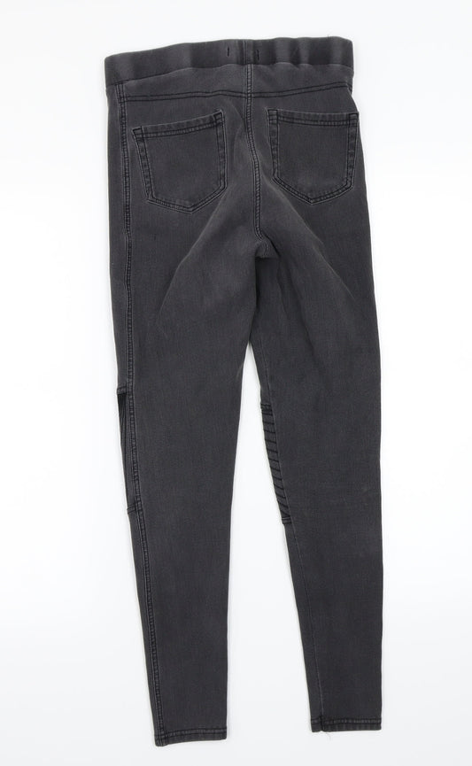 Womens UK Size 10 Papaya Regular Fit Skinny Grey Jeans