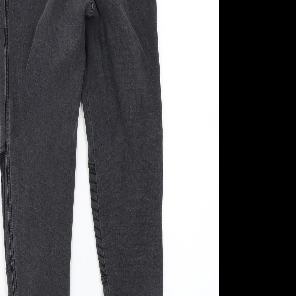 Womens UK Size 10 Papaya Regular Fit Skinny Grey Jeans