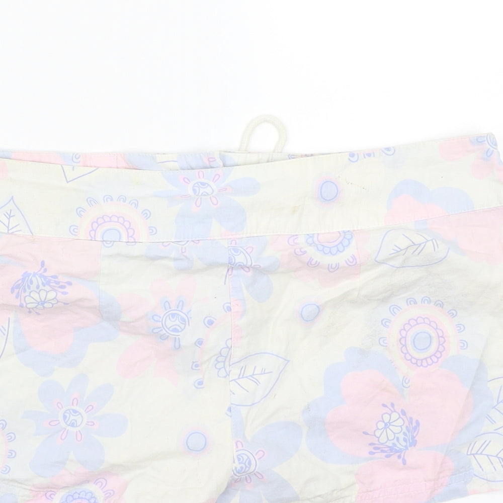 Papaya Womens Blue Floral Bermuda Shorts Size 12