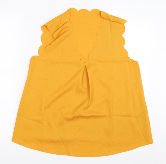SHEIN Womens Yellow Basic Blouse Size M