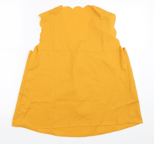 SheIn Womens Yellow Basic Blouse Size M