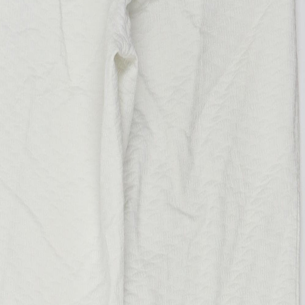Womens UK Size 8 Topshop Regular Fit White Trousers