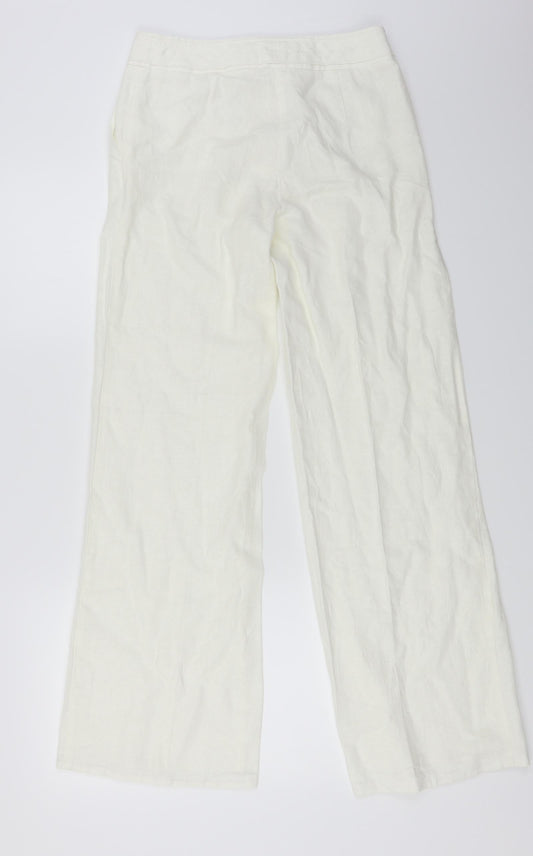 Womens UK Size 28 in Preworn Regular Fit White Trousers