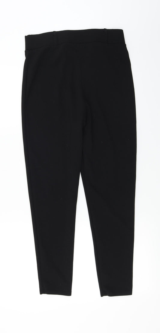Womens UK Size 12 PRETTYLITTLETHING Regular Fit Black Trousers