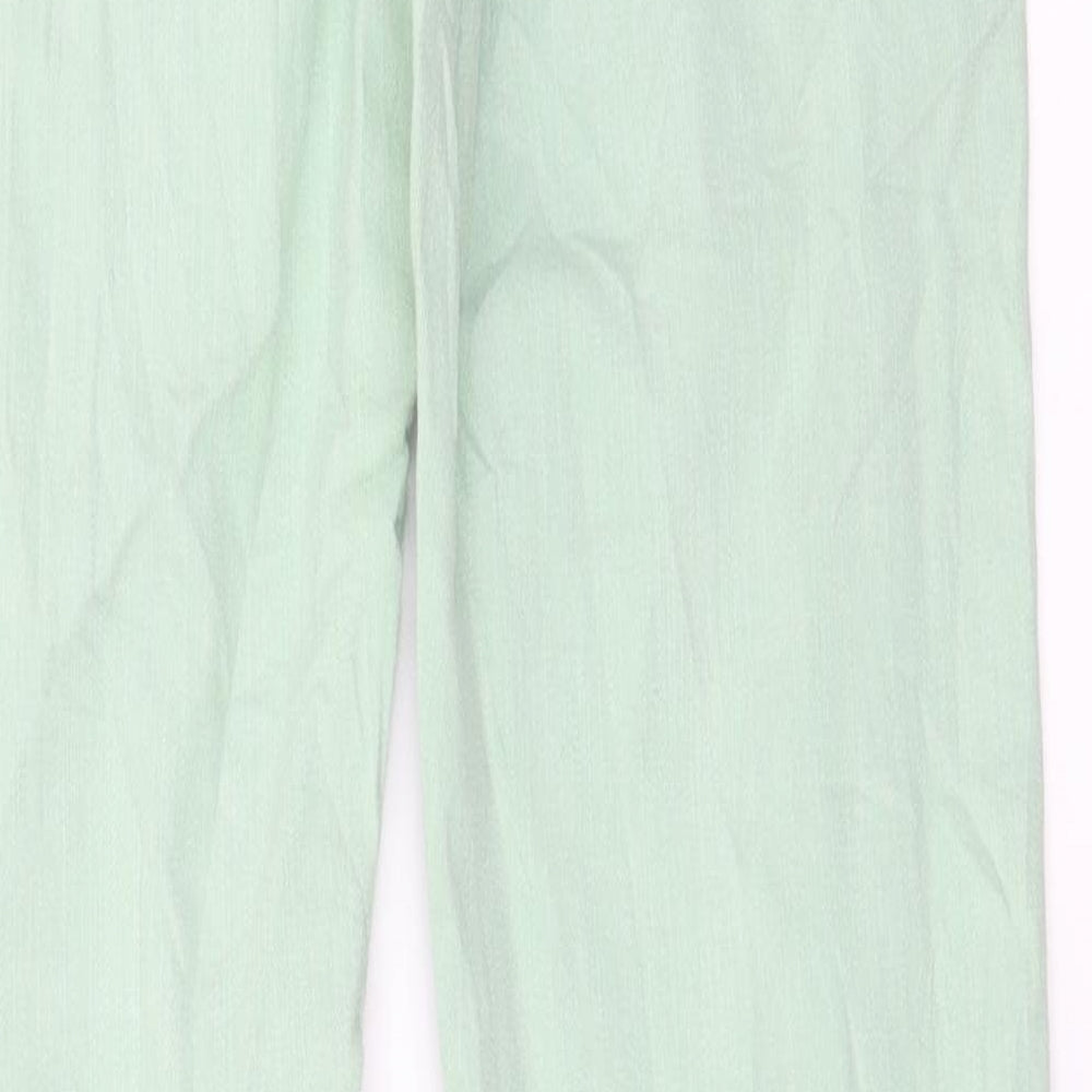 Womens UK Size 6 Preworn Regular Fit Green Trousers