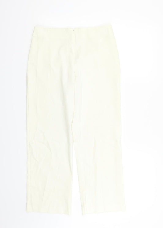Womens UK Size 10 George Regular Fit Beige Trousers