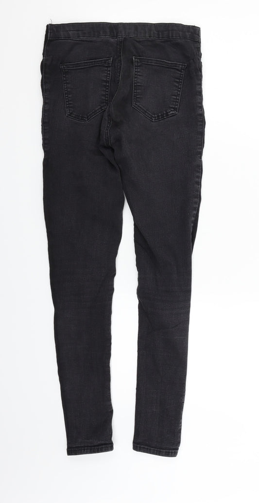 Topshop Womens Black Skinny Jeans Size 8 L28 in