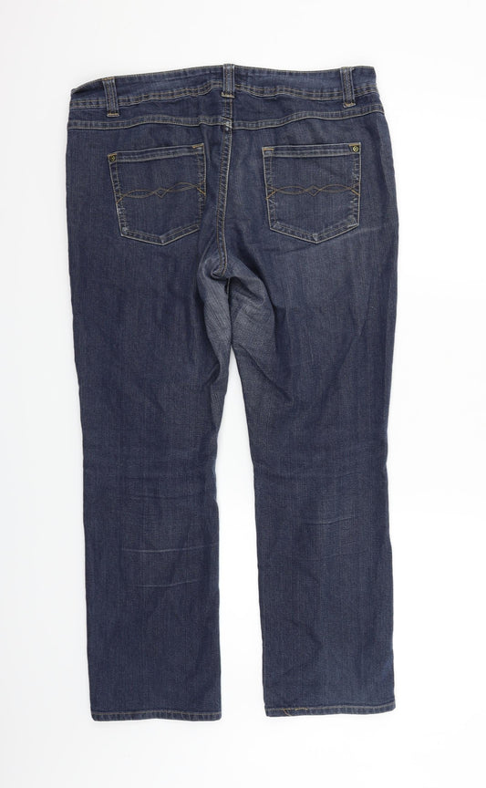 George Womens Blue Trousers Size 14 L25 in