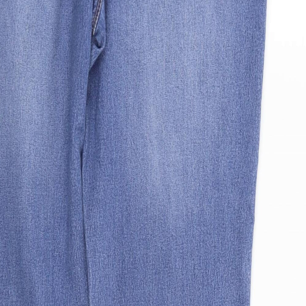 George Womens Blue Straight Jeans Size 14 L27 in