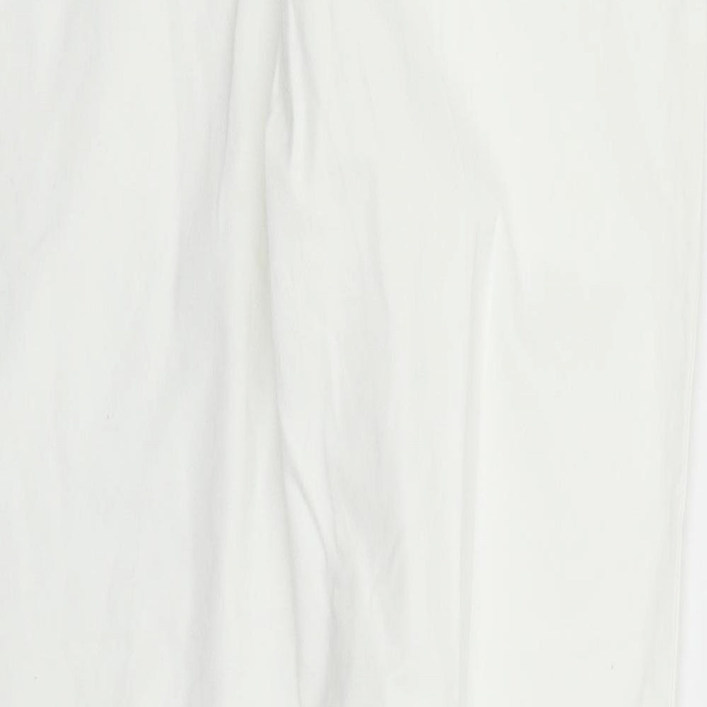 George Womens White Trousers Size 14 L24 in
