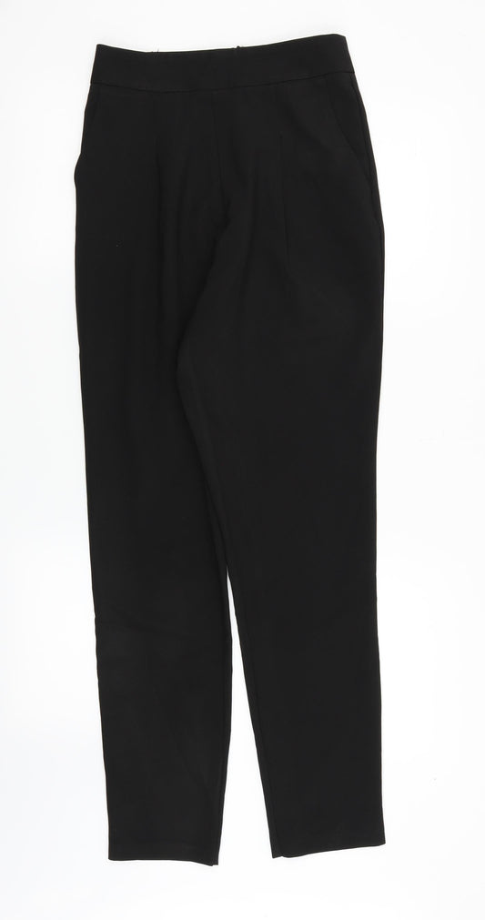 Womens UK Size 8 ASOS Regular Fit Black Trousers