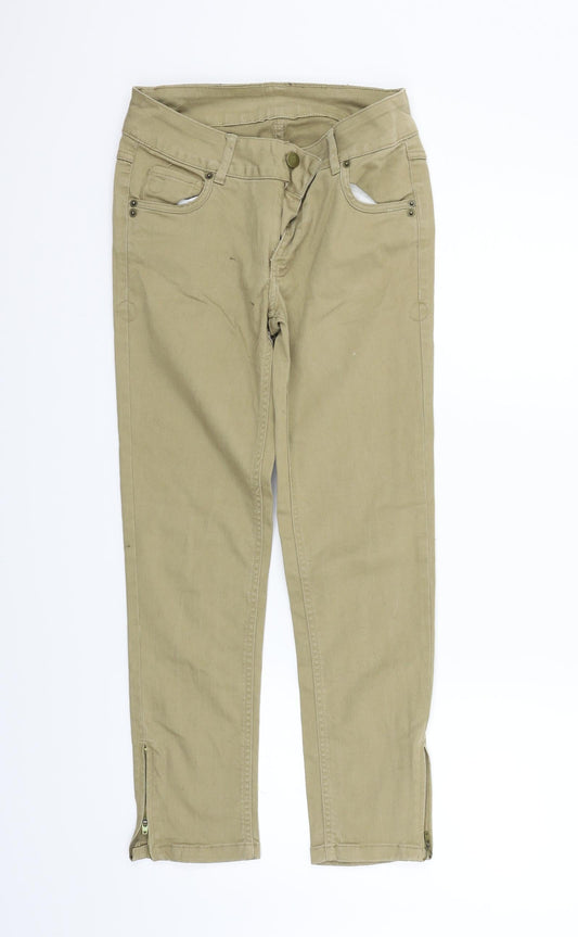 Womens UK Size 10 Matalan Regular Fit Beige Trousers