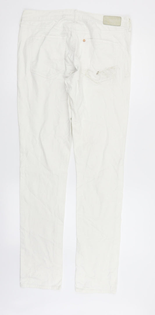 H&M Womens White Trousers Size 31 in L33 in
