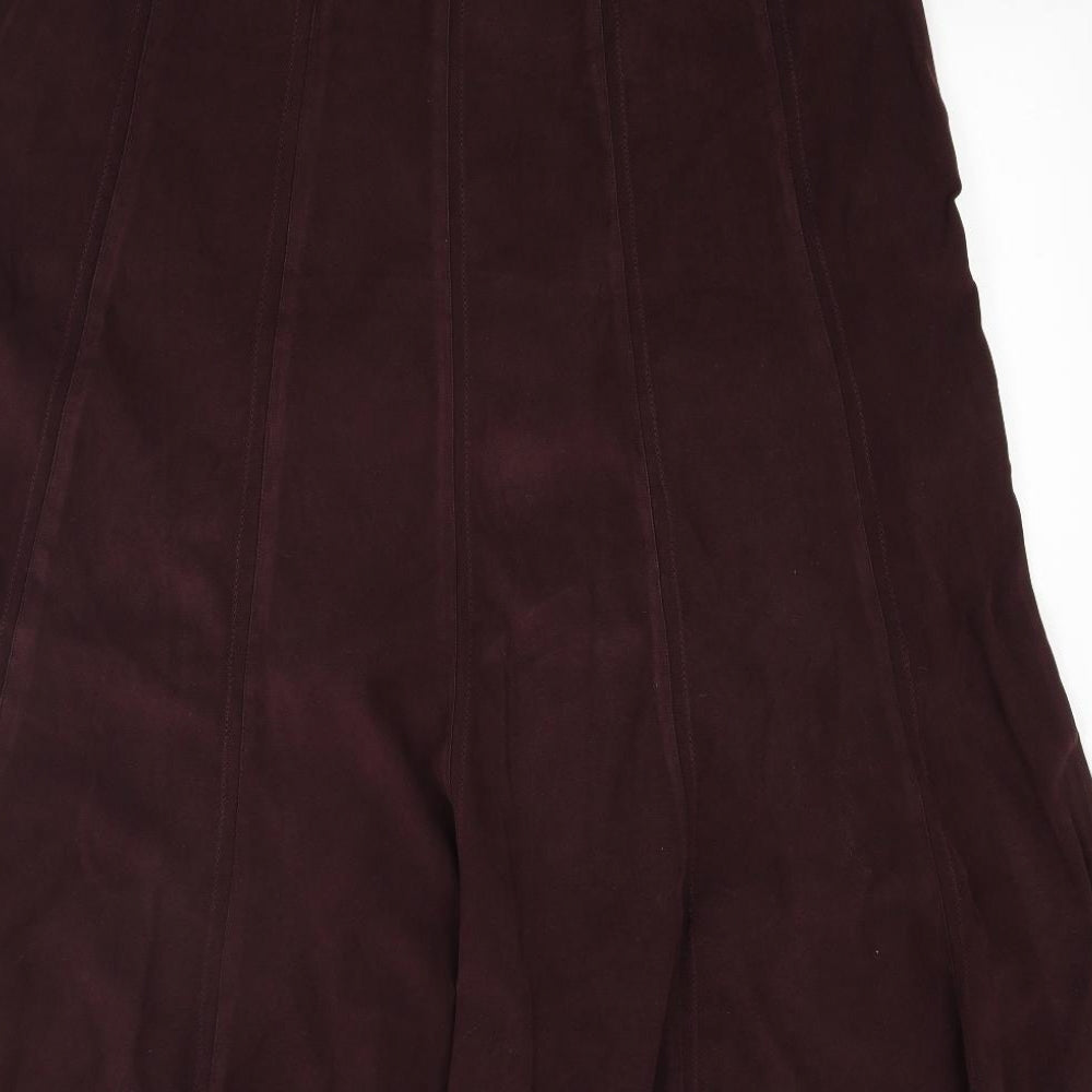 New Look Womens Red Flare Skirt Size 35 in