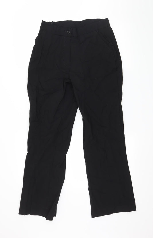 Womens UK Size 10 Damart Regular Fit Black Trousers