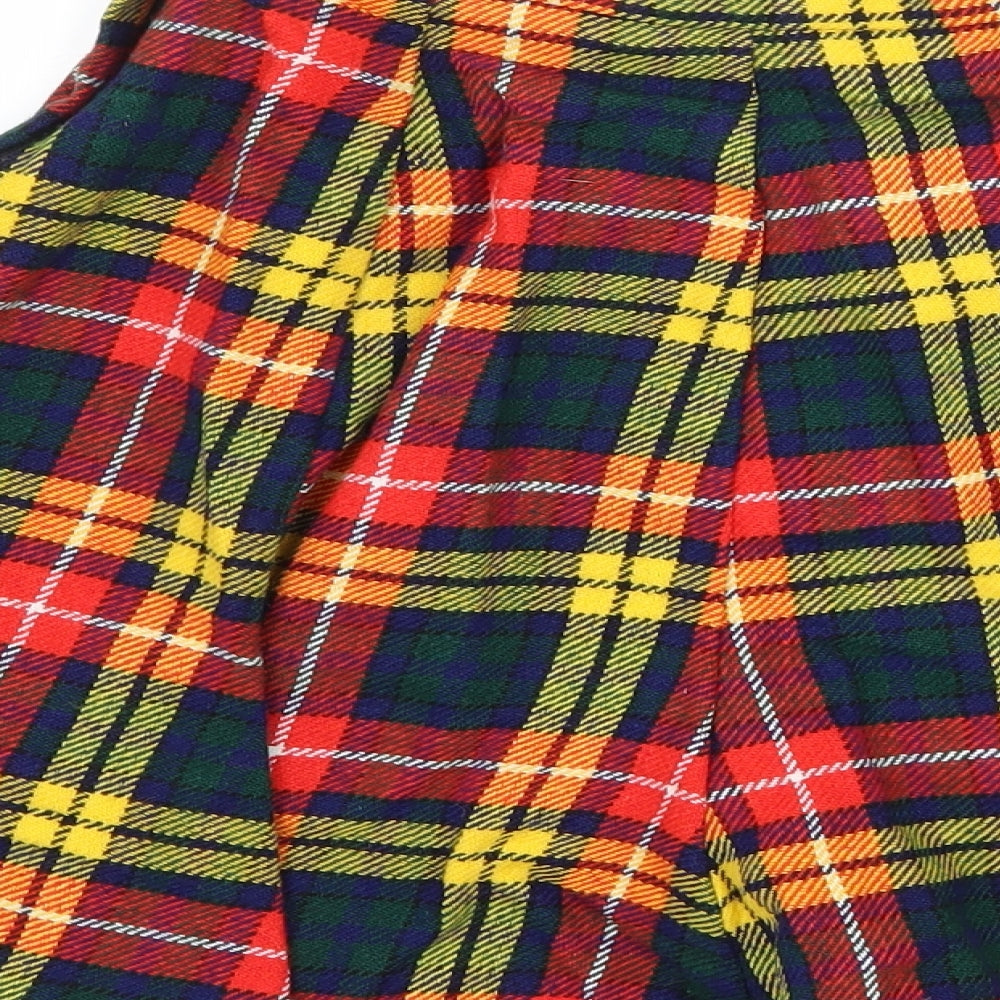 The Fashion Pirate Womens Multicoloured Check Flare Skirt Size 26 in