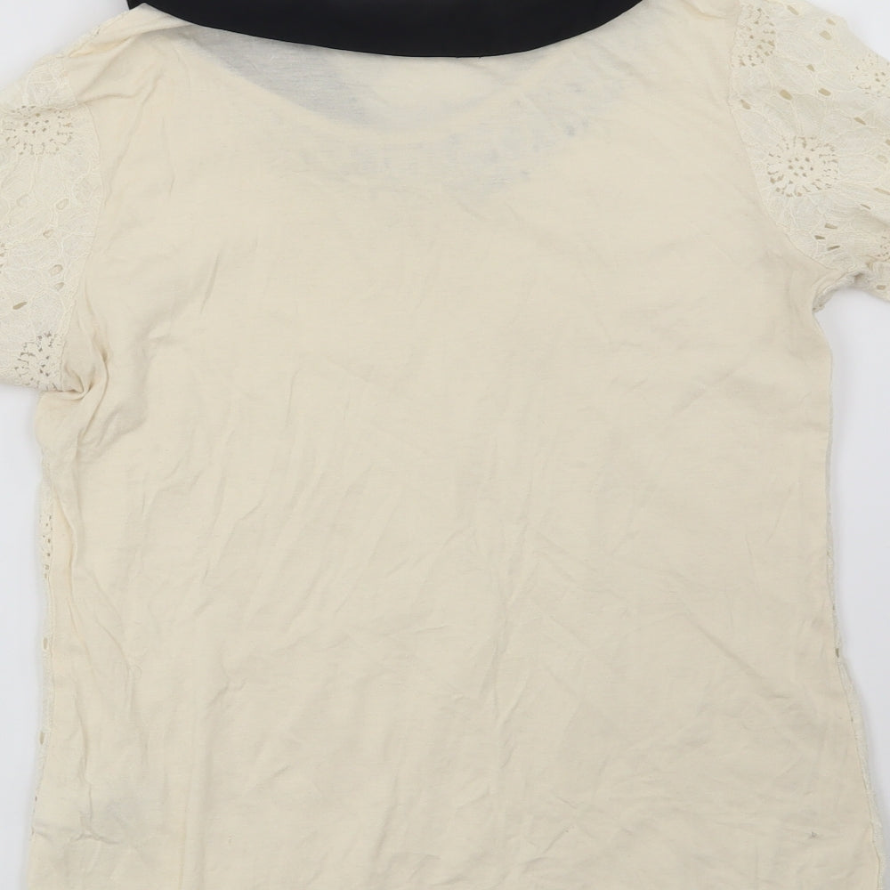Womens UK Size 8 NEXT Beige Basic Blouse