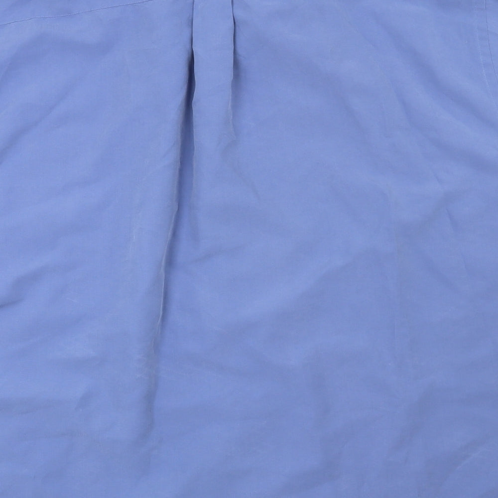Mens UK Collar Size L Pod Smart Blue Dress Shirt