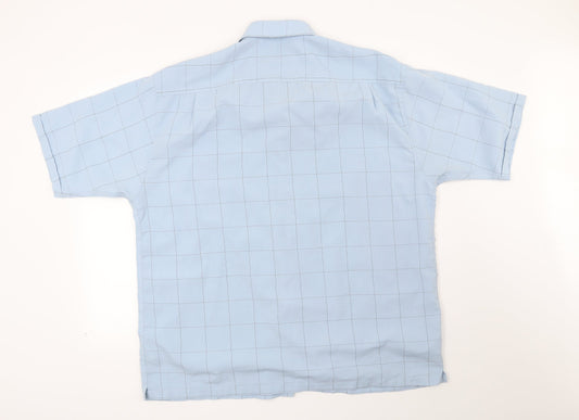 West rock Mens Blue Check Button-Up Size XL