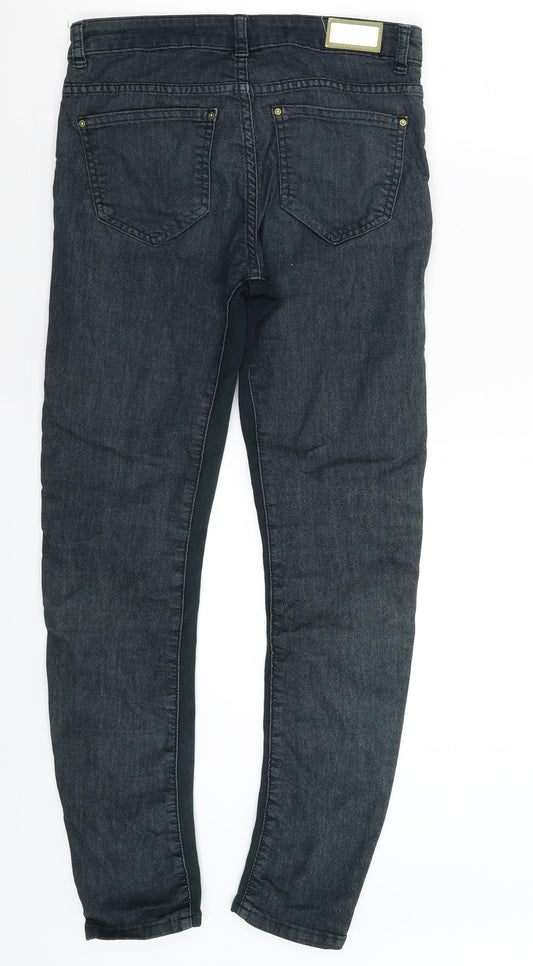 Zara Womens Green Denim Skinny Jeans Size M L27 in