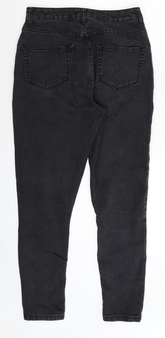 Boohoo Womens Black Denim Skinny Jeans Size 10 L26 in