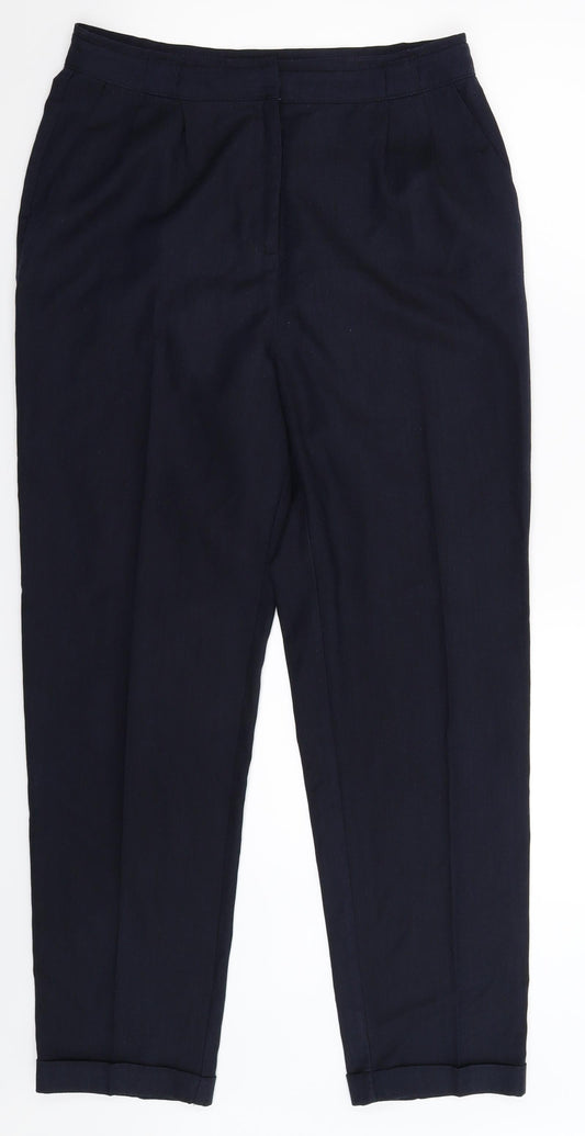 Womens UK Size 10 Oasis Slim Fit Blue Trousers