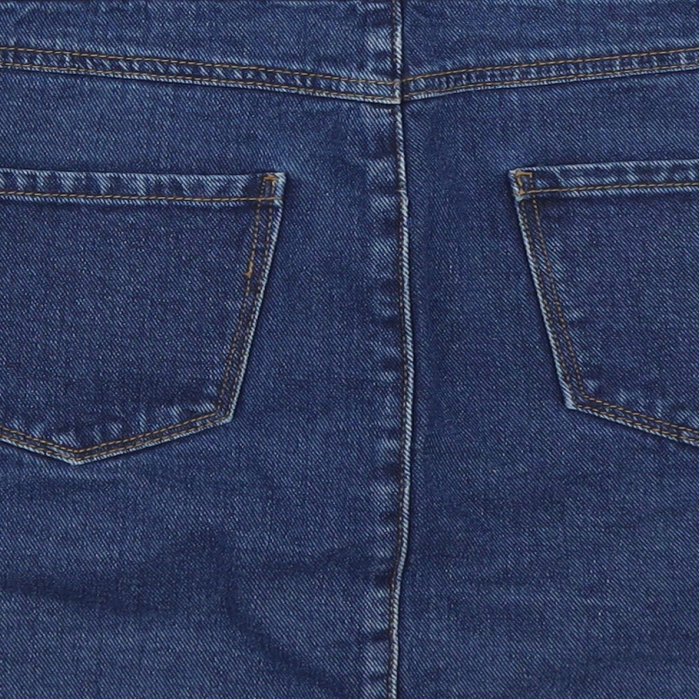 New Look Womens Blue  Denim Mini Skirt Size 10