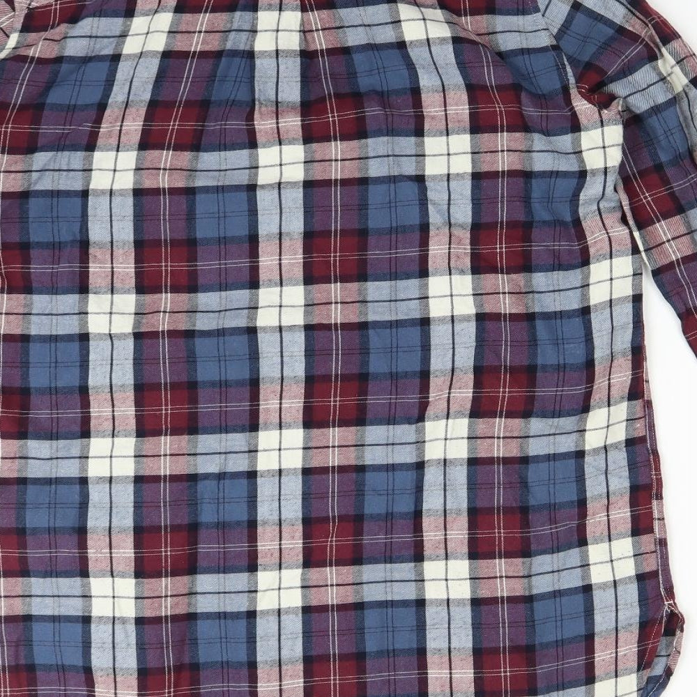 Womens UK Size 6 H&M Blue Basic Button-Up