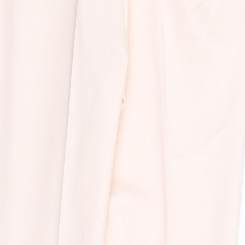 Womens UK Size 12 Papaya Regular Fit Pink Trousers