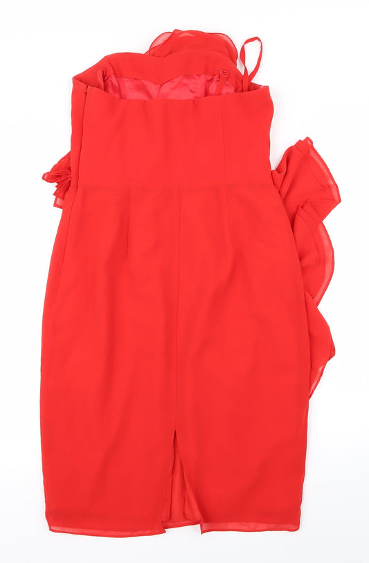 Coast Womens Red A-Line Size 10