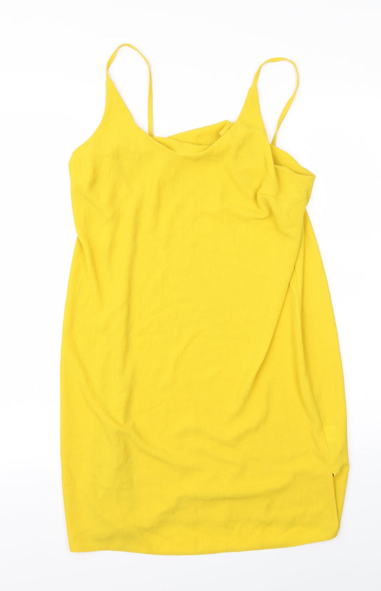 Additional front view of Atmosphere women’s yellow a-line, size M