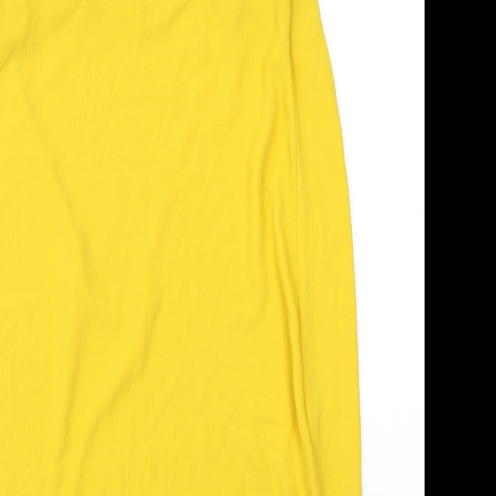 Atmosphere Womens Yellow A-Line Size M