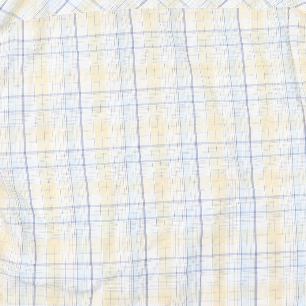 Mens UK Size L NEXT Blue Button-Up Short Sleeve Casual Shirt