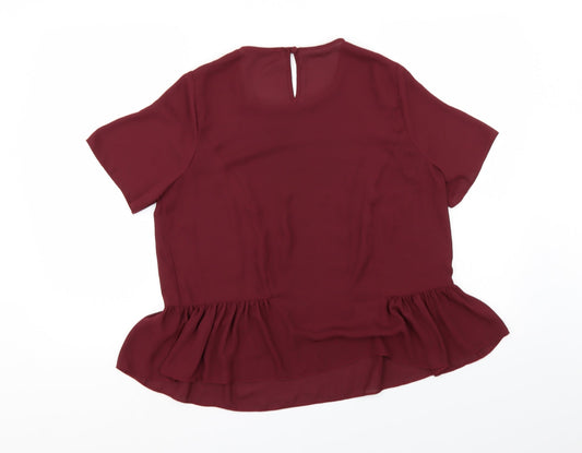 Atmosphere Womens Purple Basic Blouse Size 14