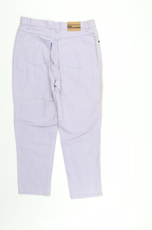 Brooker Womens Purple Denim Straight Jeans Size 16 L27 in