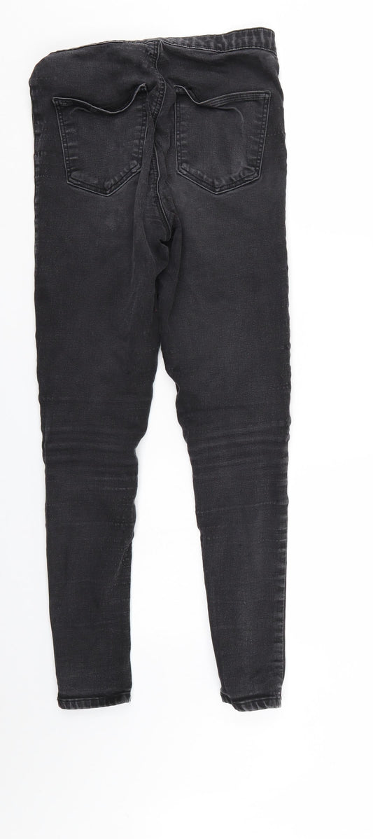 Mens UK Size 28 Top Shop Regular Fit Tapered Black Jeans