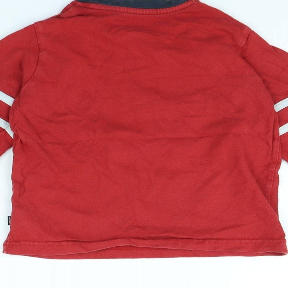 m&s Girls Red Basic T-Shirt Size 4 Years