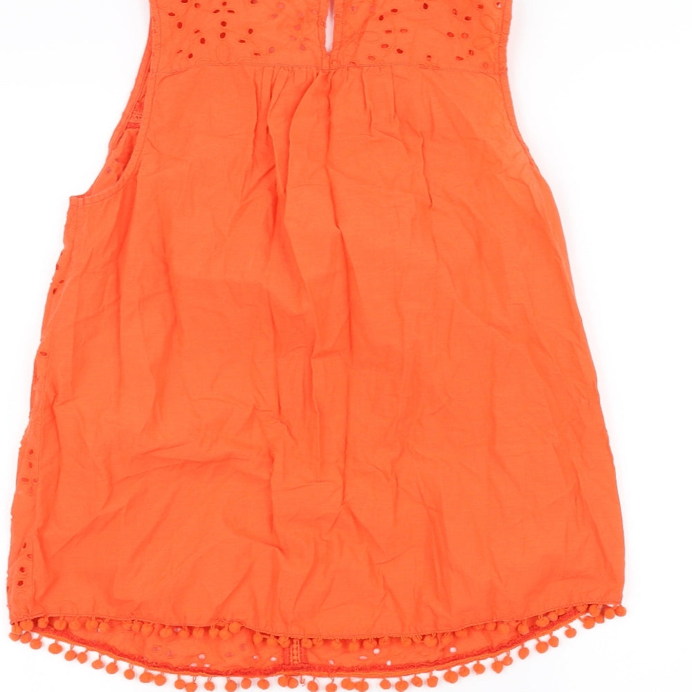 TU Womens Orange Basic T-Shirt Size 10